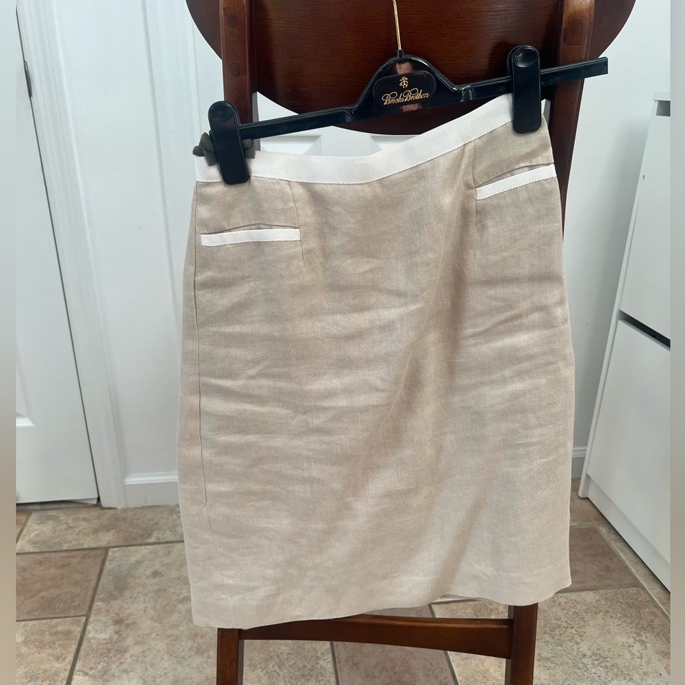 Brooks Brothers Linen Suit Skirt size 4